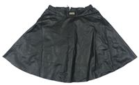 Čierna koženková kolová sukňa Tinex-NK