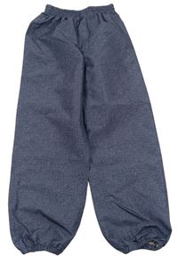 Tmavomodré melírované šušťákové nepromokavé nohavice Tchibo