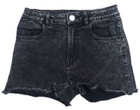 Černé plísňové riflové kraťasy H&M