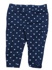 Tmavomodré tregíny riflového vzhledu so srdiečkami C&A