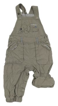 Sivé plátenné na traké podšité nohavice s Pú C&A