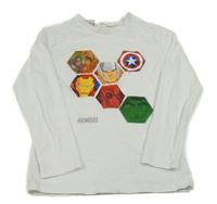 Biele tričko s Avengers H&M
