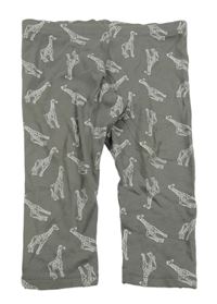 Tmavošedé pyžamové kalhoty se žirafami F&F