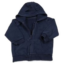 Tmavomodrá prepínaci mikina s kapucňou s uškami George