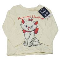 Nové - smotanové tričko s kočičkou Marií Disney