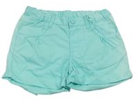 Světletyrkysové plátěné kraťasy dopodopo