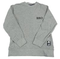 Sivá melírovaná mikina s nápisom bpc