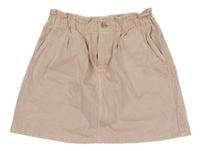 Světlepudrová paper bag riflová sukně ZARA