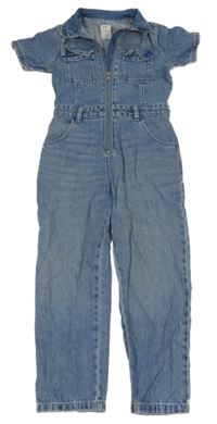 Modrá rifľová kombinéza s golierikom Denim Co.