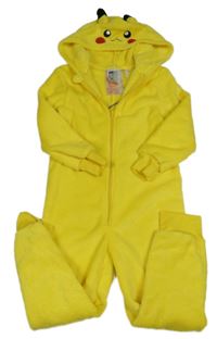 Žlutá plyšová kombinéza s kapucí - Pikachu H&M