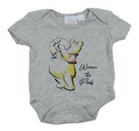 Sivé melírované body s Pú Disney