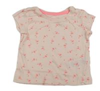 Světlebroskvové tričko s plameňáky PRIMARK