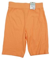 Nové - oranžové žebrované legínové kraťasy PRIMARK