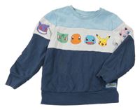 Tmavomodro-bielo-svetlomodrá mikina s pokémony C&A