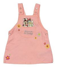 Neónově ružové plátenné na traké šaty s Minnie a Daisy Primark