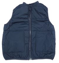 Nové - Tmavomodrá šušťáková zateplená vesta Dunnes