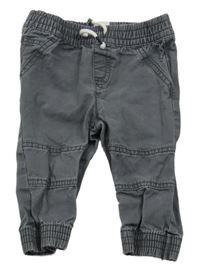 Tmavosivé plátenné cuff nohavice Joe Fresh