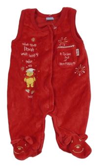 Červené sametové dupačky s Púem Matalan