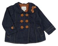 Tmavomodrá riflová podšitá bunda s mašlí Next