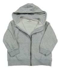 Sivá melírovaná prepínaci mikina s kapucňou M&S