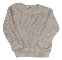 Svetloružový trblietavý sveter Next