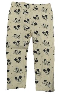 Krémové puntíkaté legíny s Minnie a Mickeym Disney