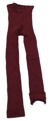 Vínové thermo punčochové legíny L&D