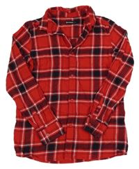 Červeno-černo-bílá kostkovaná košile Inextenso