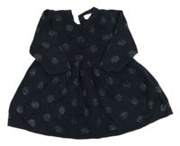 Antracitové puntíkaté svetrové šaty Name it