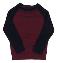 Vínovo-tmavomodré spodné funkčné tričko Lupilu