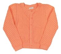 Neónově oranžový perforovaný prepínaci sveter Next