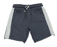 Tmavomodro-světlemodré teplákové kraťasy George