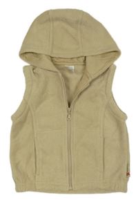 Piesková á fleecová prepínaci vesta s kapucňou