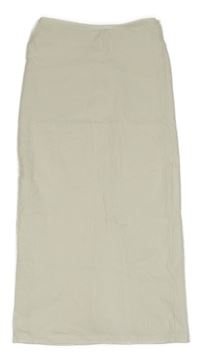 Smotanová rebrovaná elastická sukňa H&M