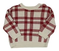 Svetlošedá -vínový kockovaný sveter Primark