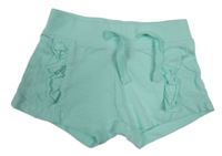 Tyrkysové bavlněné kraťasy s volánky Primark