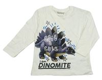 Bílé triko s dinosaurem Nutmeg