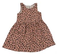 Staroružové vzorované bavlnené šaty H&M