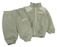 2set - Světlezelená sportovní propínací mikina + tepláky Puma