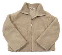 Béžová huňatá podšitá bunda H&M