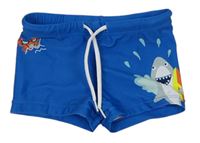 Modré nohavičkové plavky so žralokom Pocopiano