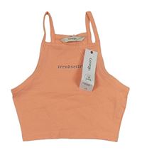 Meruňkový crop top s nápisem George