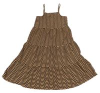 Hnedo-čierne vzorované ľahké šaty H&M