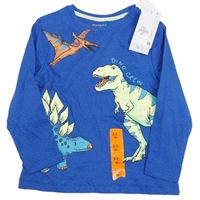 Modré triko s dinosaury Primark