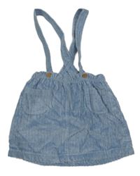 Svetlomodrá menšestrová sukňa s trakami M&S