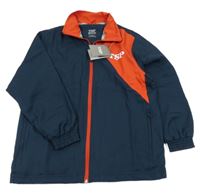 Nové - tmavomodro-červená šusťáková sportovní bunda s logem TSP