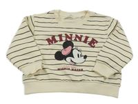 Smetanová pruhovaná crop mikina s Minnie H&M