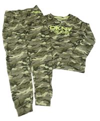 2 set - kahki army lehká mikina + tepláky DKNY