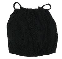 Černý krajkový podšitý crop top Primark