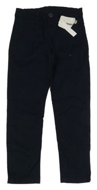 Nové - tmavomodré plátěné chino kalhoty 